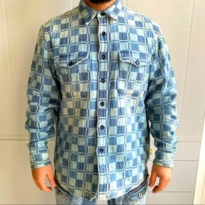 Men’s Double RL Plaid Button Down Size XL